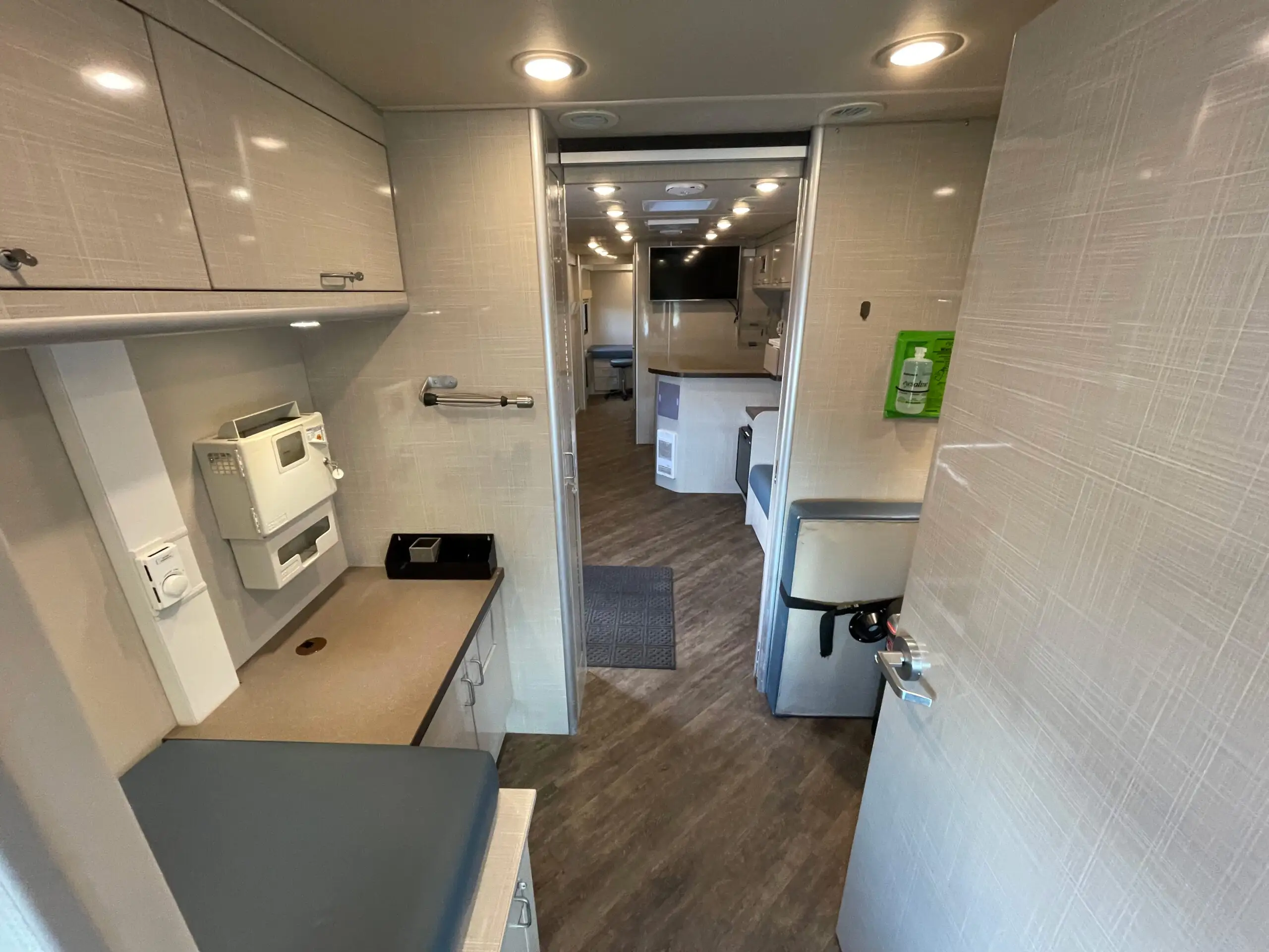 interior of a 2018 Farber Mobile Medical Clinic