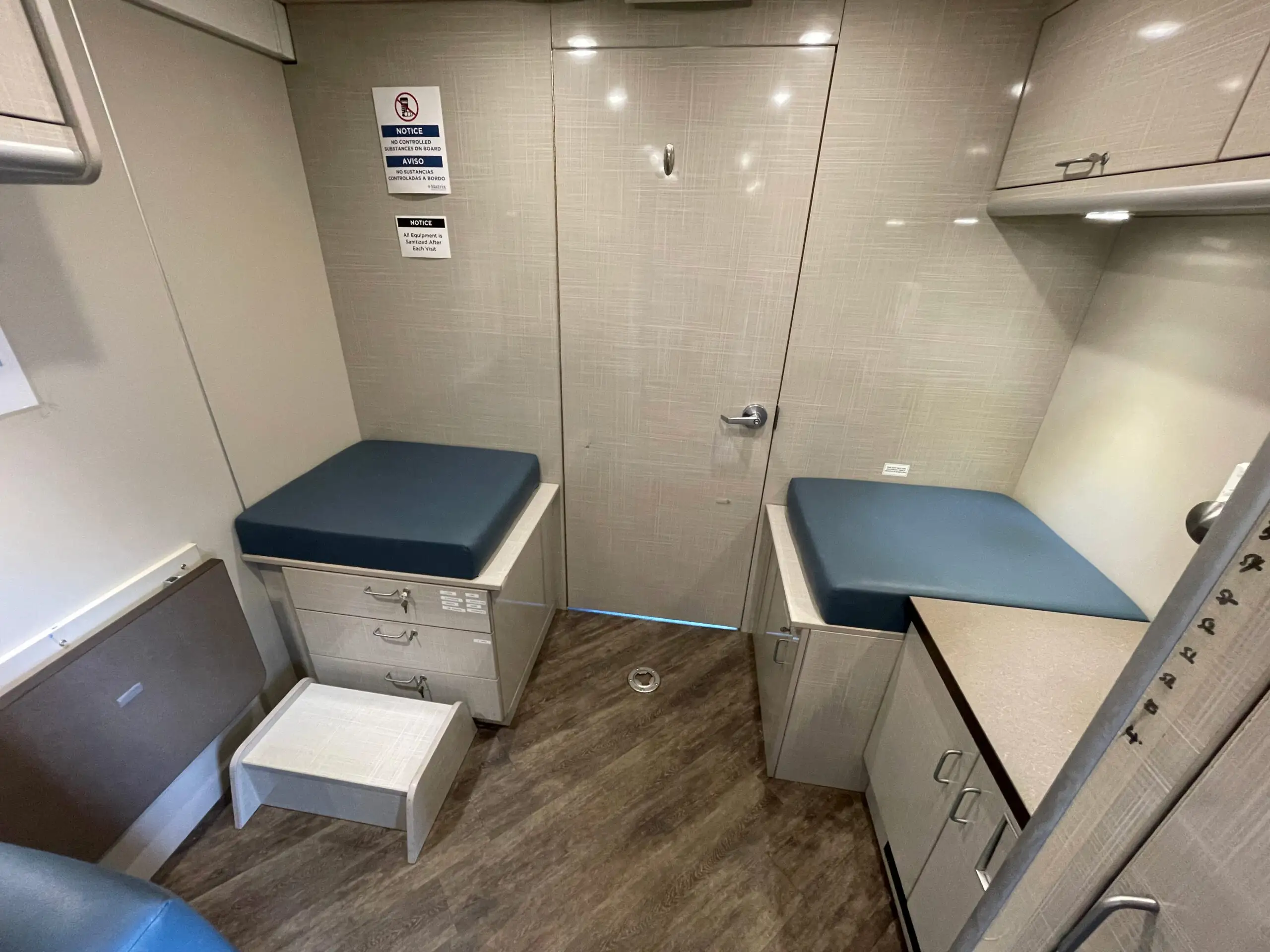 Interior of a 2018 Farber Mobile Medical Clinic