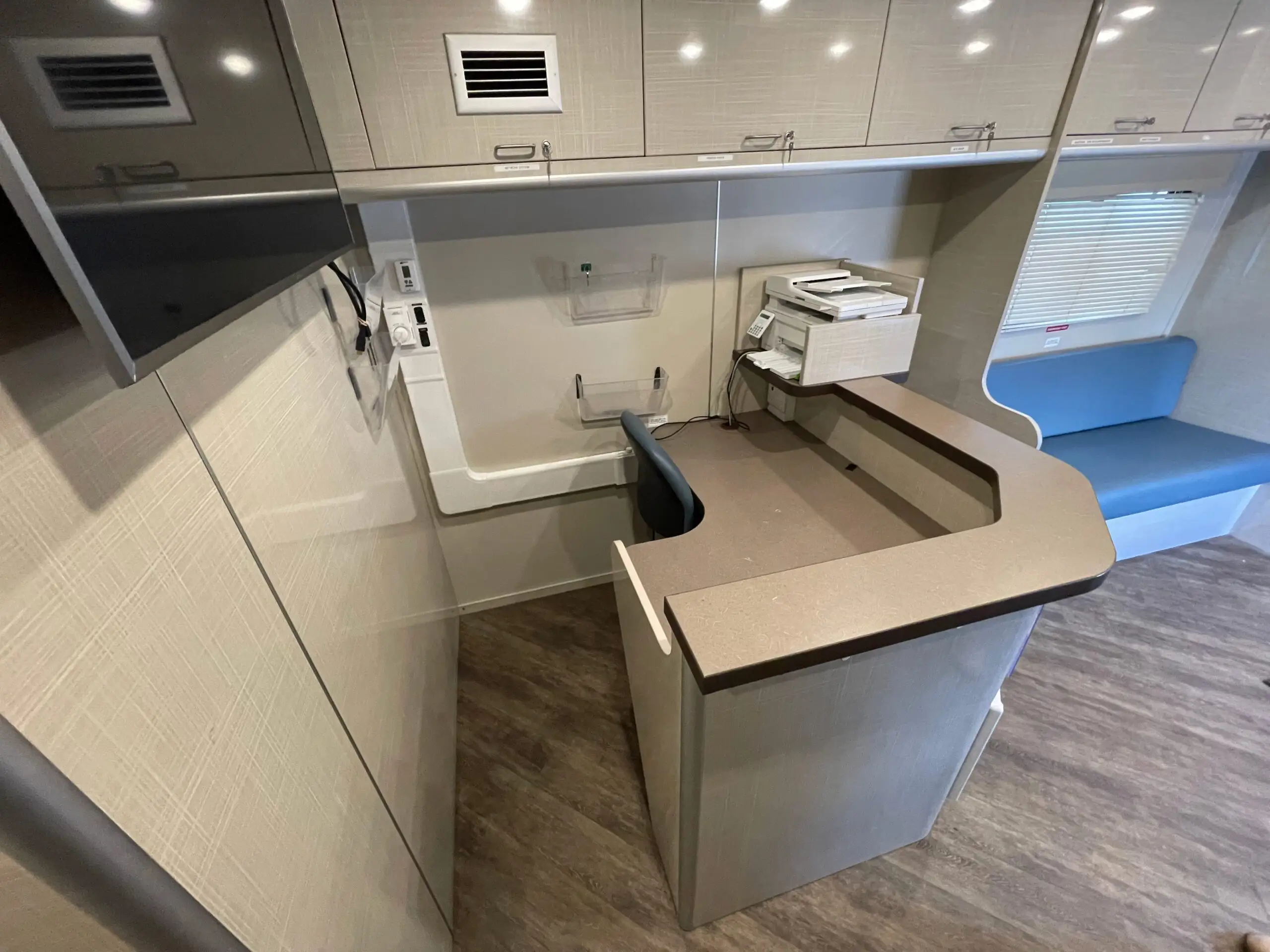 Interior of a 2018 Farber Mobile Medical Clinic