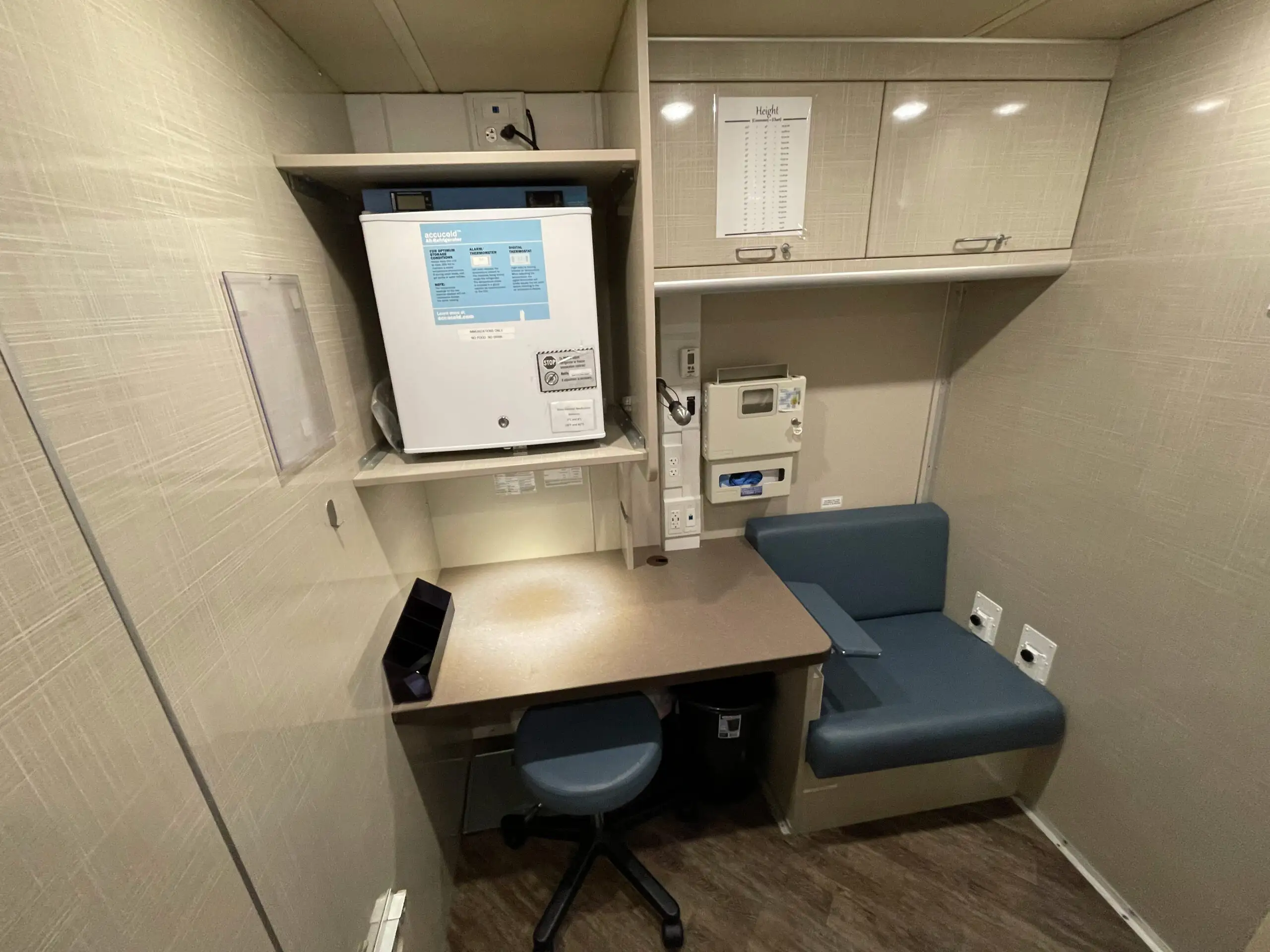 Interior of a 2018 Farber Mobile Medical Clinic