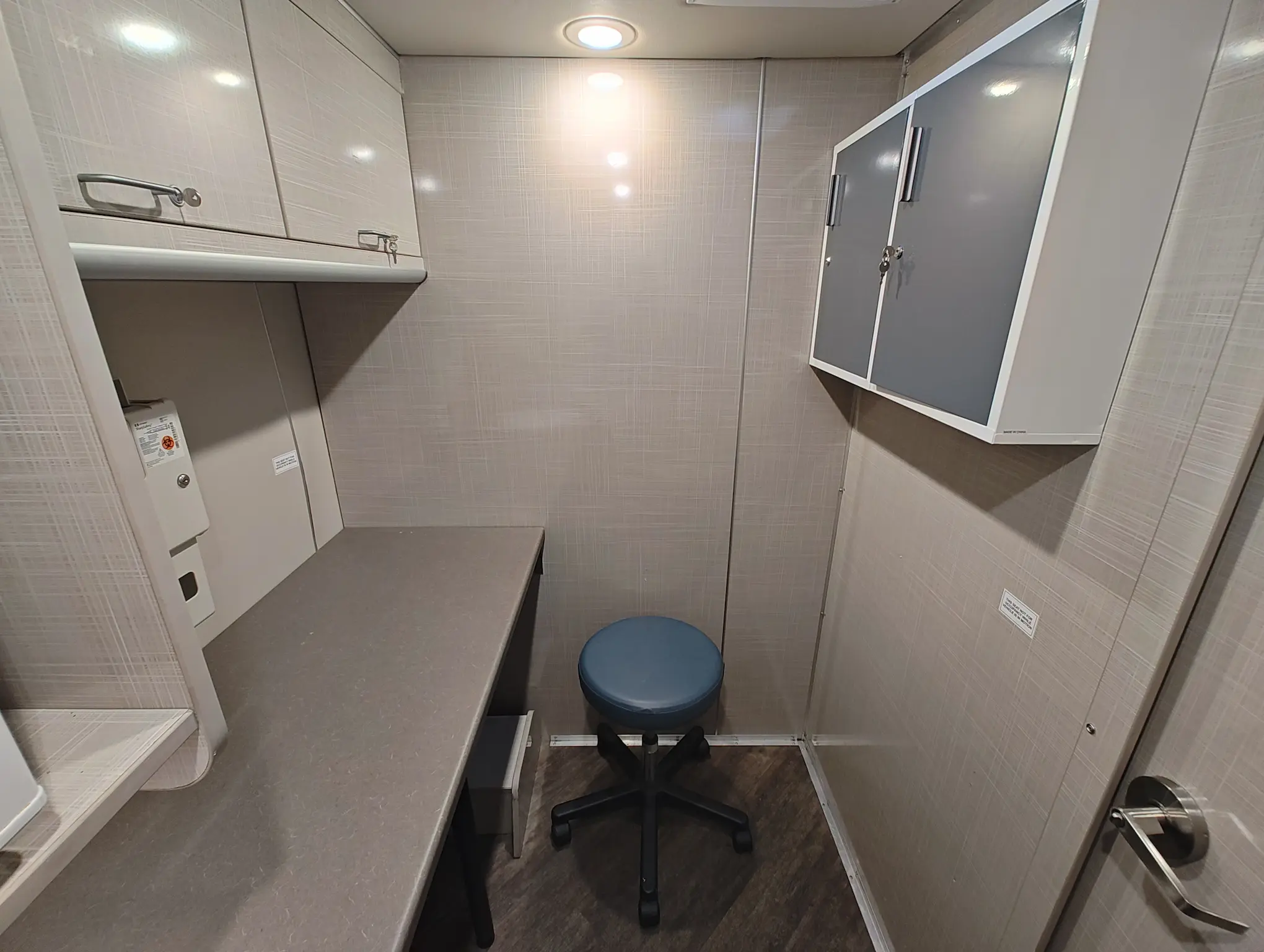 Interior of a 2018 Farber Mobile Medical Clinic