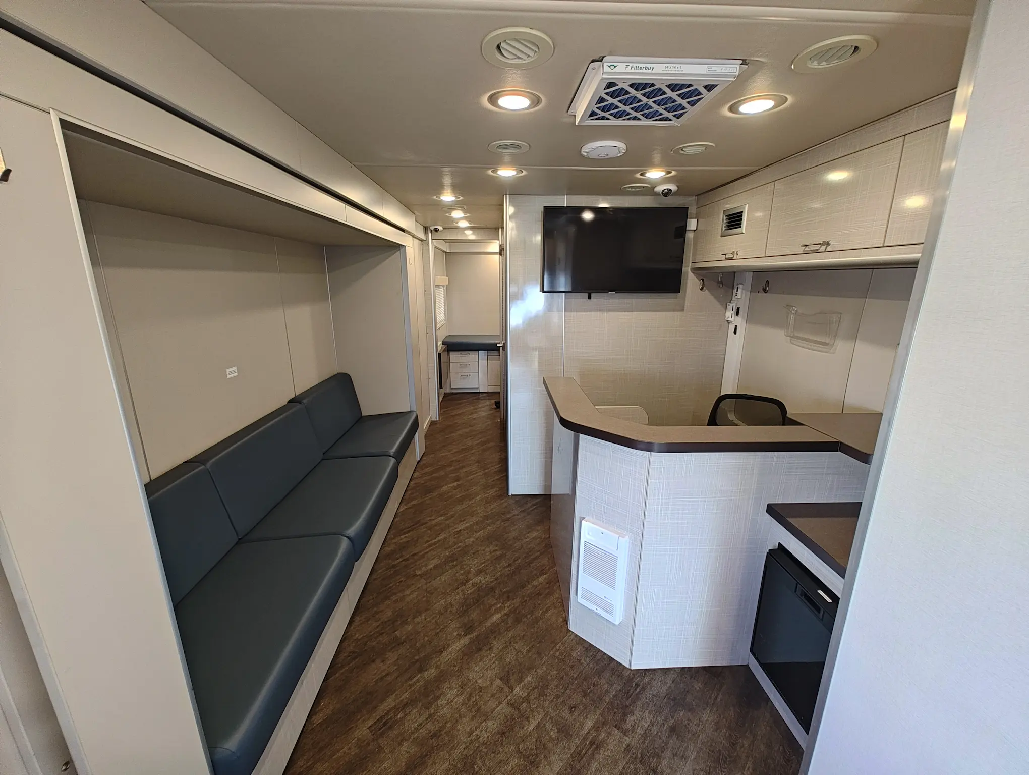Interior of a 2018 Farber Mobile Medical Clinic