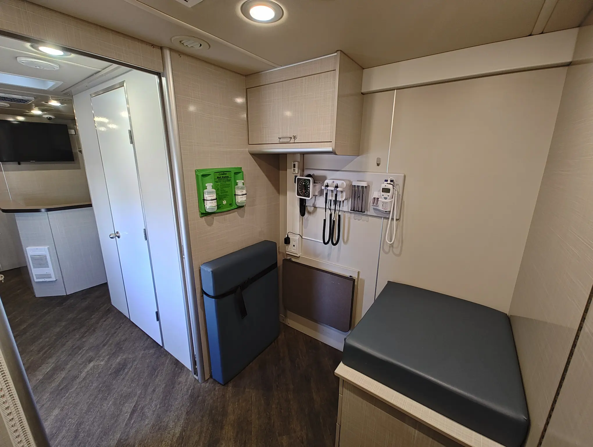 Interior of a 2018 Farber Mobile Medical Clinic