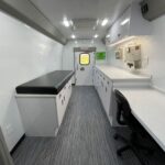 Image inside of a One Room Mobile Medical Clinic, Group A.