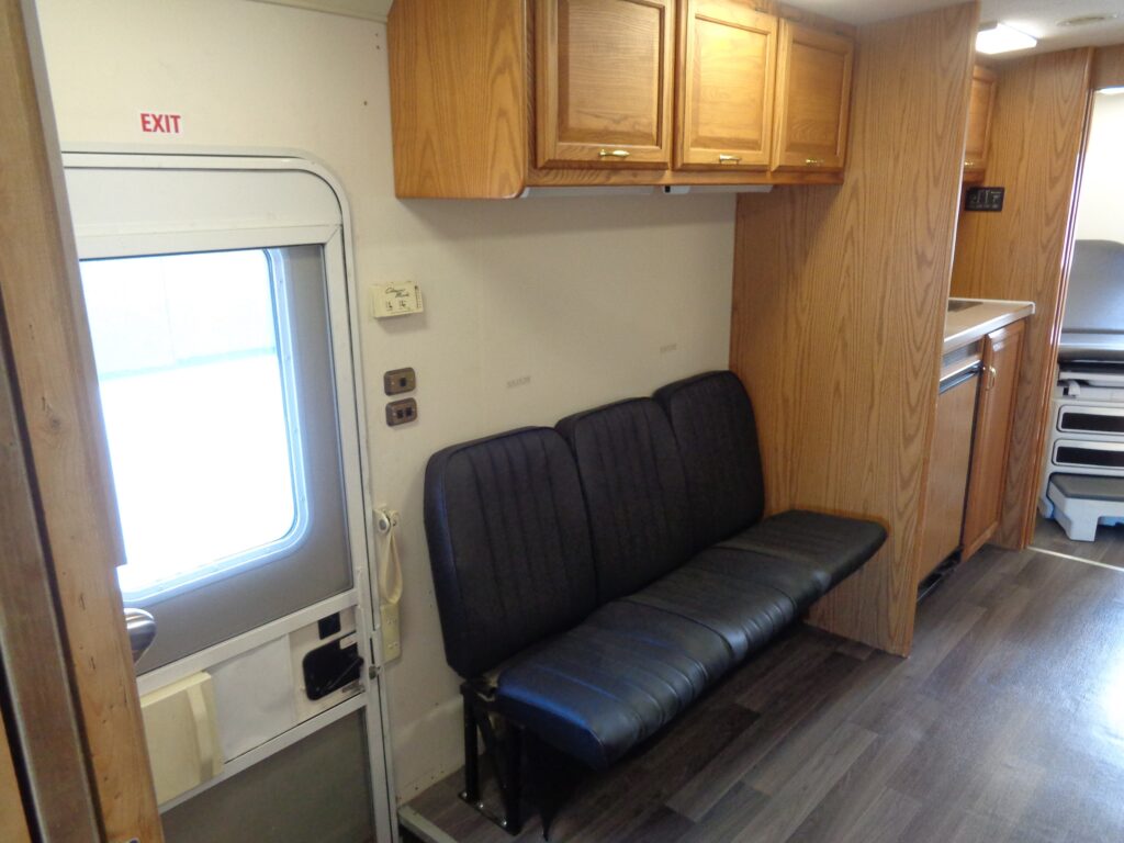 Interior of a used 1999 mobile medical clinic for sale