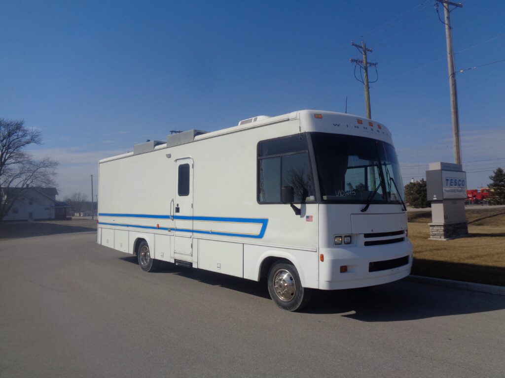 Exterior of a used 1999 mobile medical clinic for sale
