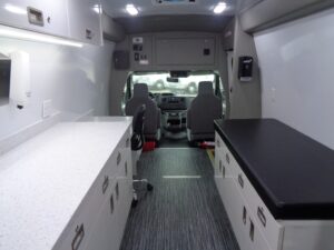 The inside of a One Room Mobile Medical Clinic ADA, Group B