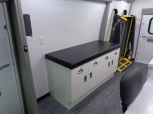 The inside of a One Room Mobile Medical Clinic ADA, Group B