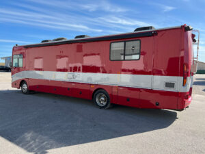 Exterior of a used 2008 mobile medical clinic for sale.