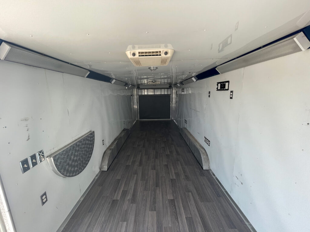 Interior of a 2010 mobile office trailer for sale