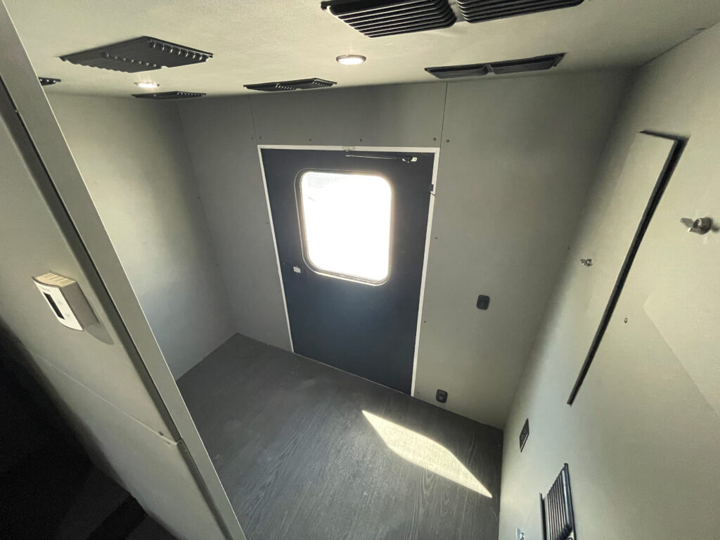 Interior of a 2019 mobile medical clinic for sale.