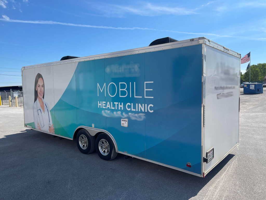 Exterior of a 2021 Mobile Medical Trailer for sale
