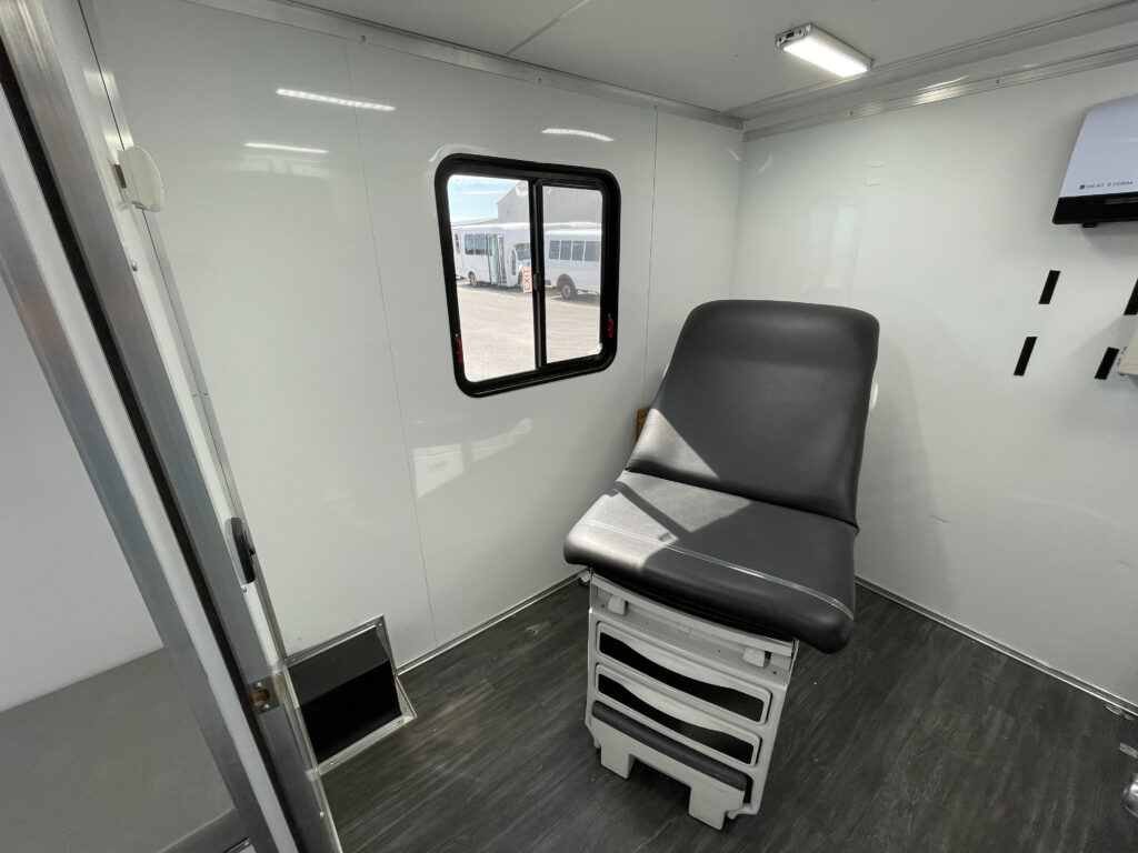 Interior of a 2021 Mobile Medical Trailer for sale