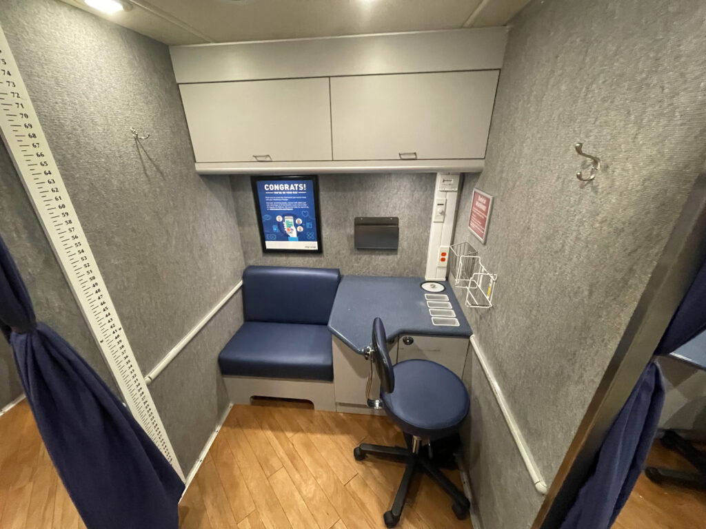 Interior of a used 2014 farber specialty clinic for sale