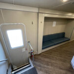Interior of a blue 2018 Farber Mobile Medical Clinic