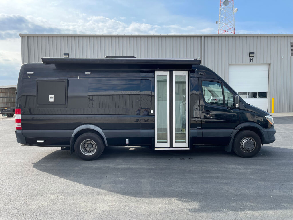Exterior of a 2016 mobile medical clinic sprinter for sale.