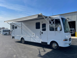 Exterior of a 2019 mobile medical clinic for sale