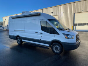 Exterior of a used 2017 mobile specialty clinic for sale.