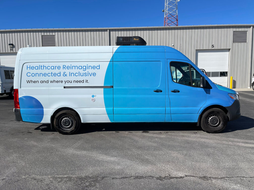 Exterior of a used 2022 mobile medical clinic for sale