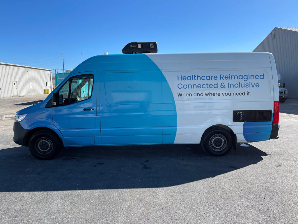 Exterior of a used 2022 mobile medical clinic for sale