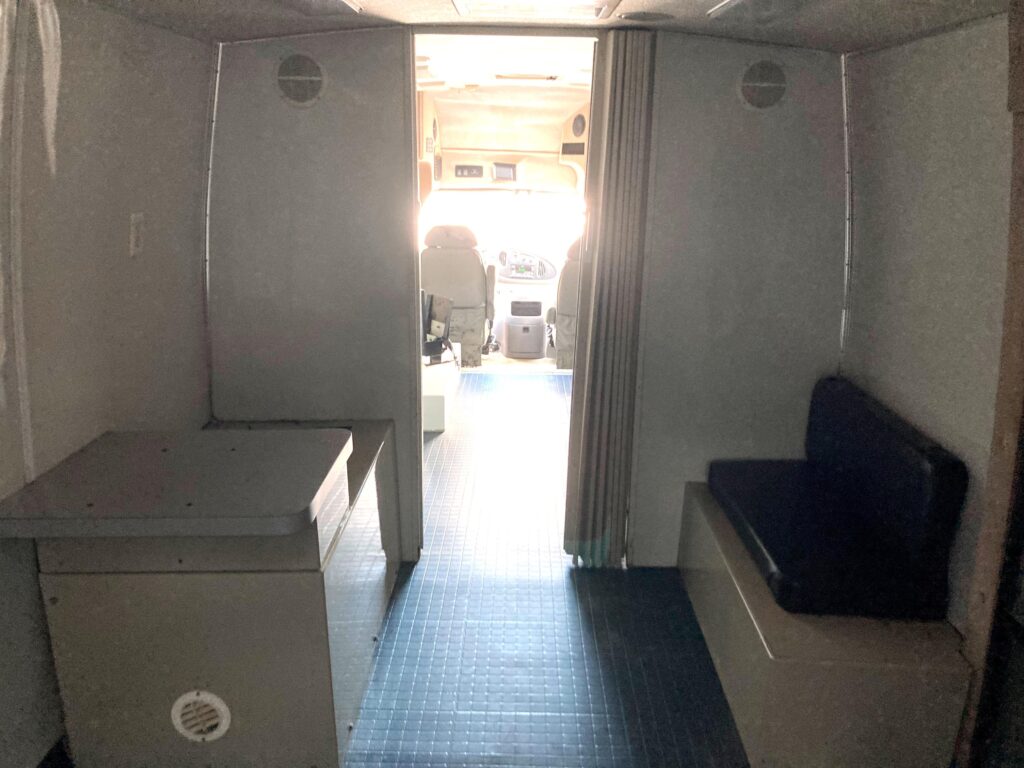 Interior of a used 2001 Mobile Medical clinic for sale