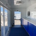 Interior of a used 2017 mobile medical clinic for sale.