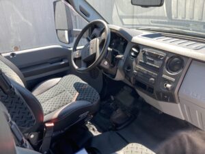 Interior of a used 2017 mobile marketing unit for sale.