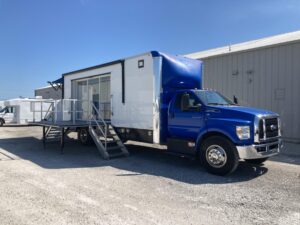 Exterior of a used 2017 mobile marketing unit for sale.