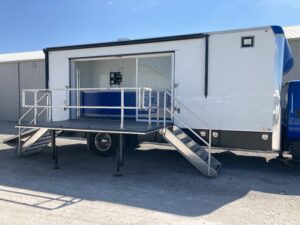 Exterior of a used 2017 mobile marketing unit for sale.