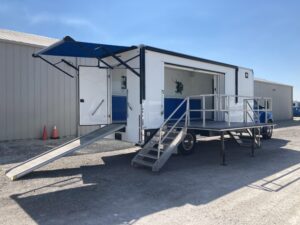 Exterior of a used 2017 mobile marketing unit for sale.