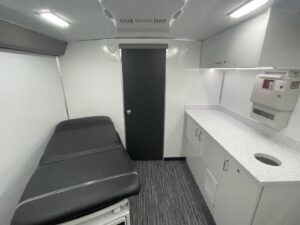 Interior of a new 2022 Mobile Medical Clinic