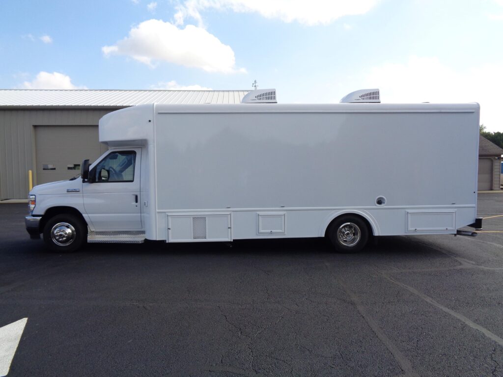 Exterior of a new 2022 Mobile Medical Clinic
