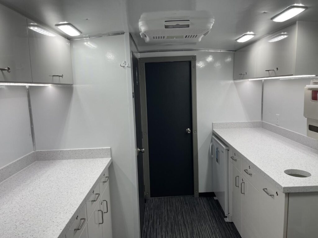 Interior of a new 2022 Mobile Medical Clinic