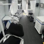 Mobile dental clinic bus interior