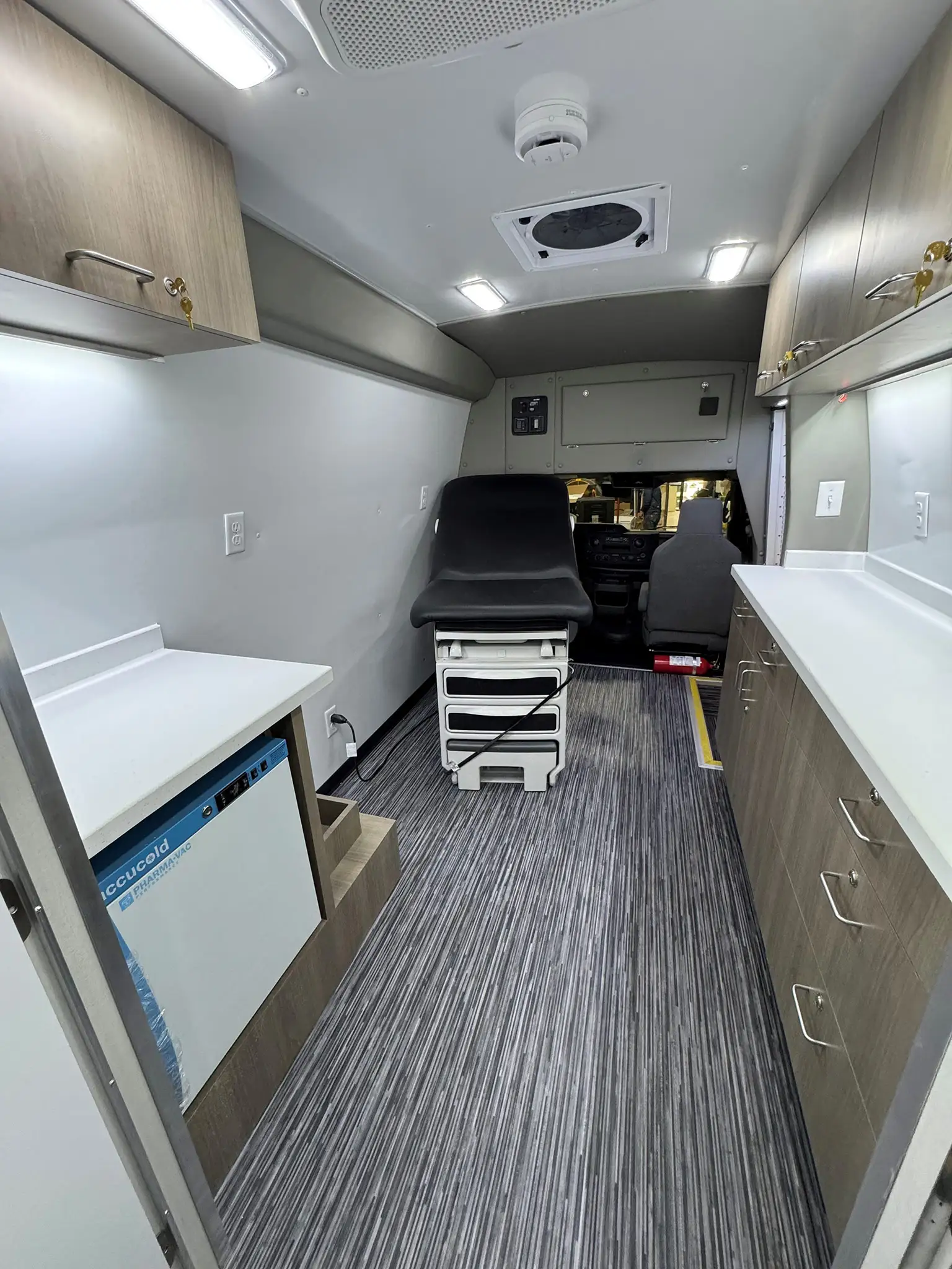 The inside of a One Room Mobile Medical Clinic ADA, Group B-2