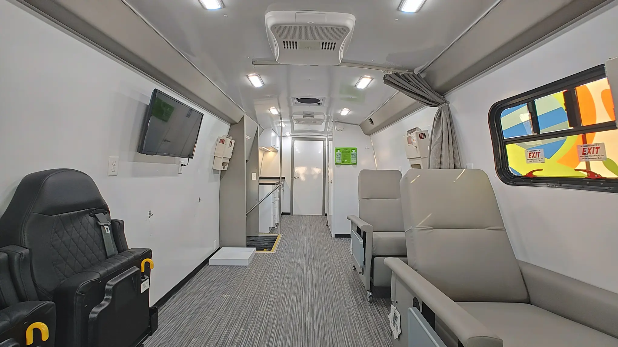 Bloodmobile Interior - Donation Chairs