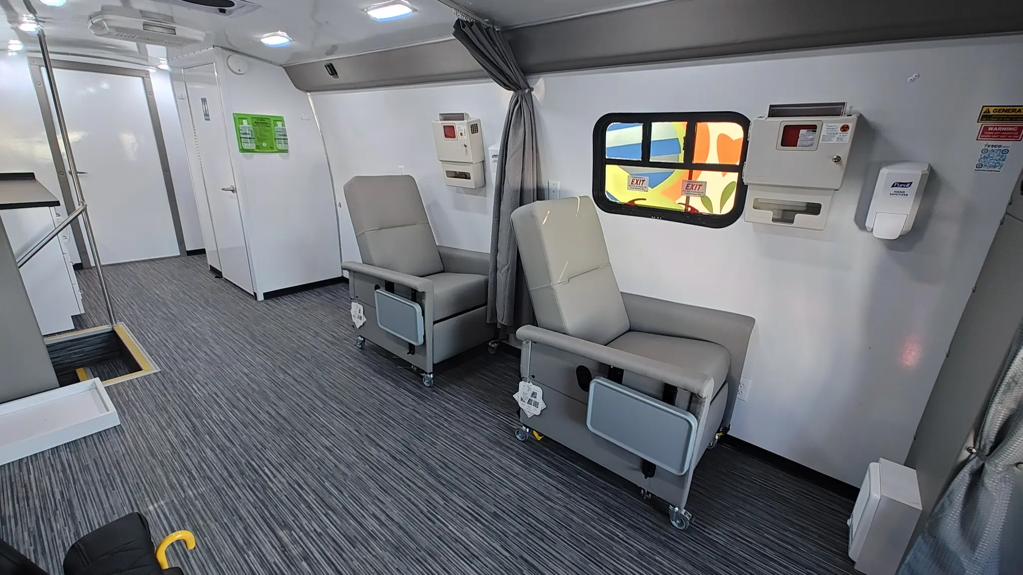 Bloodmobile Interior - Blood Draw Chairs