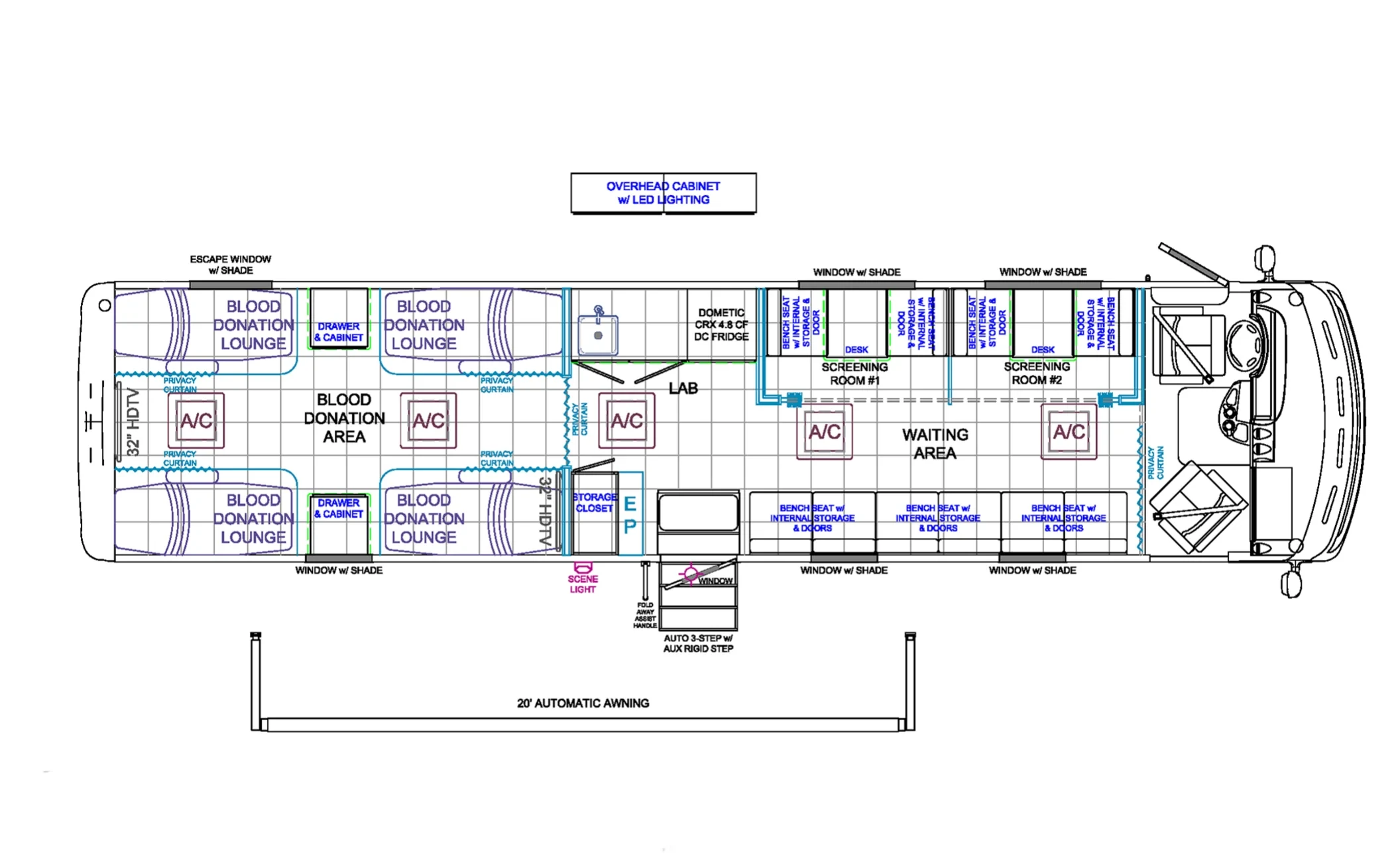 J38S Bloodmobile Floor Plan