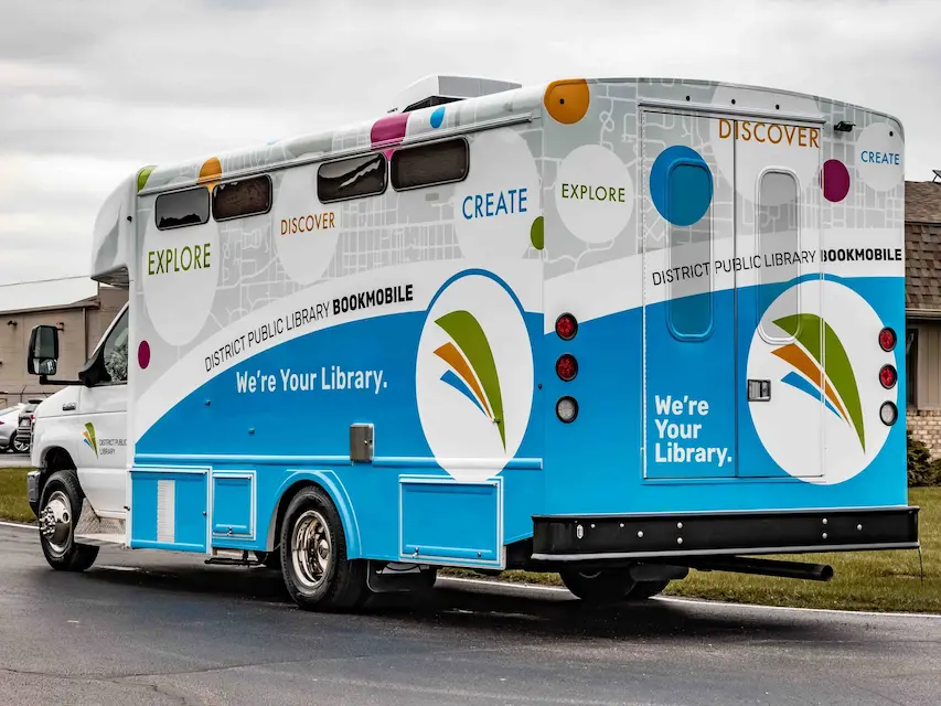 Bookmobile at TESCO Specialty Vehicles.