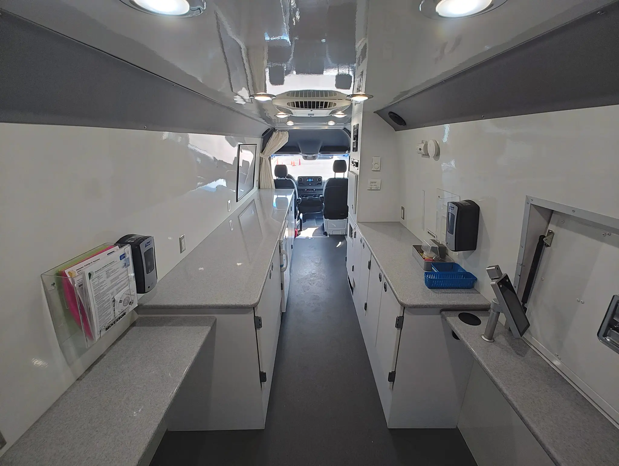 Interior of a used Mercedes-Benz Sprinter for sale