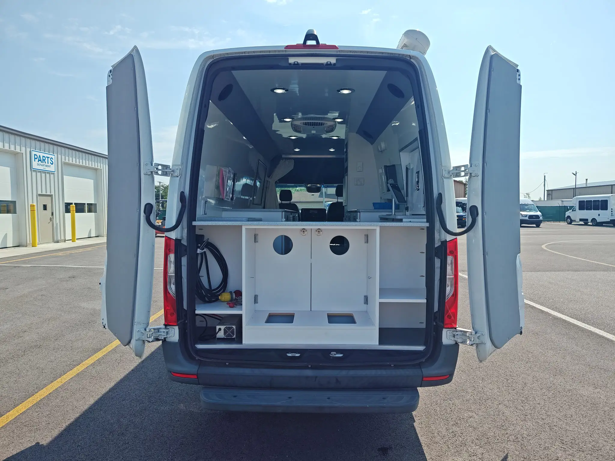 Interior of a used Mercedes-Benz Sprinter for sale