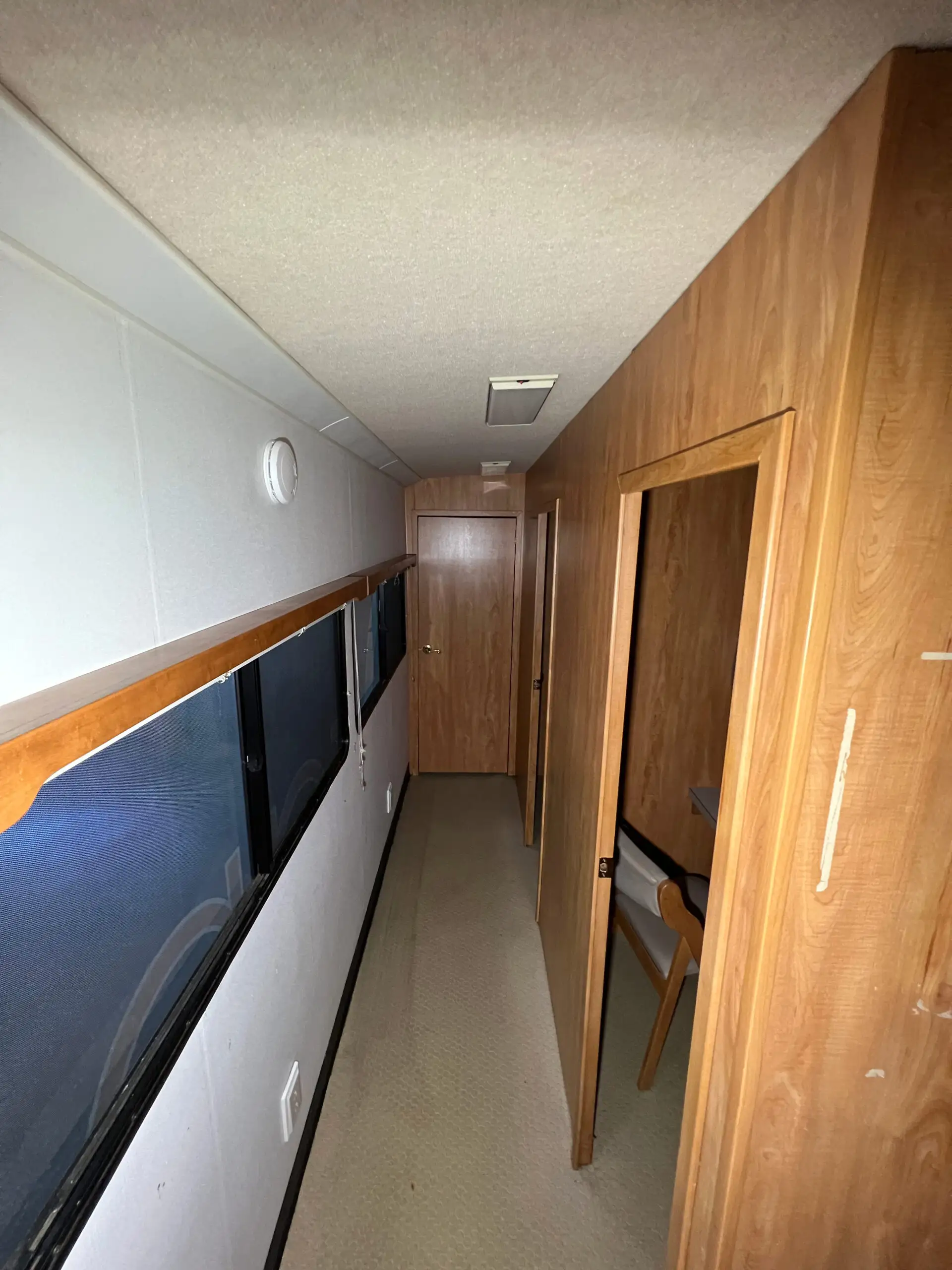 Interior of a used 2006 mobile medical clinic for sale.