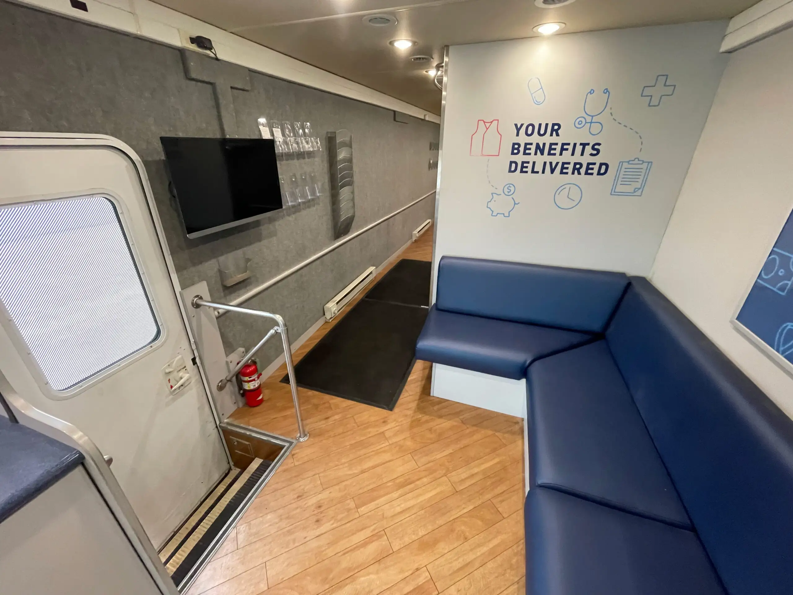 Interior of a used 2014 farber specialty clinic for sale