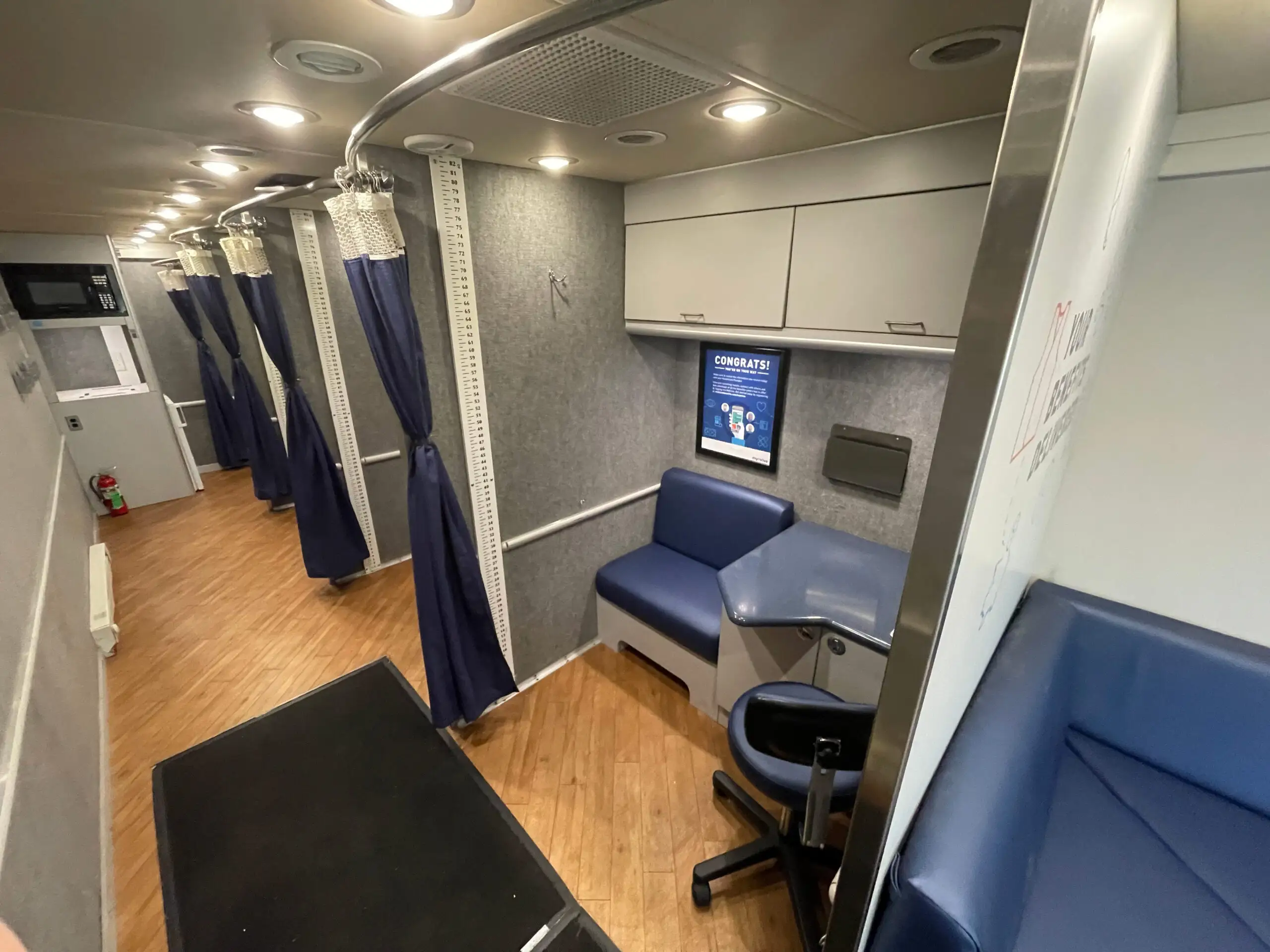 Interior of a used 2014 farber specialty clinic for sale